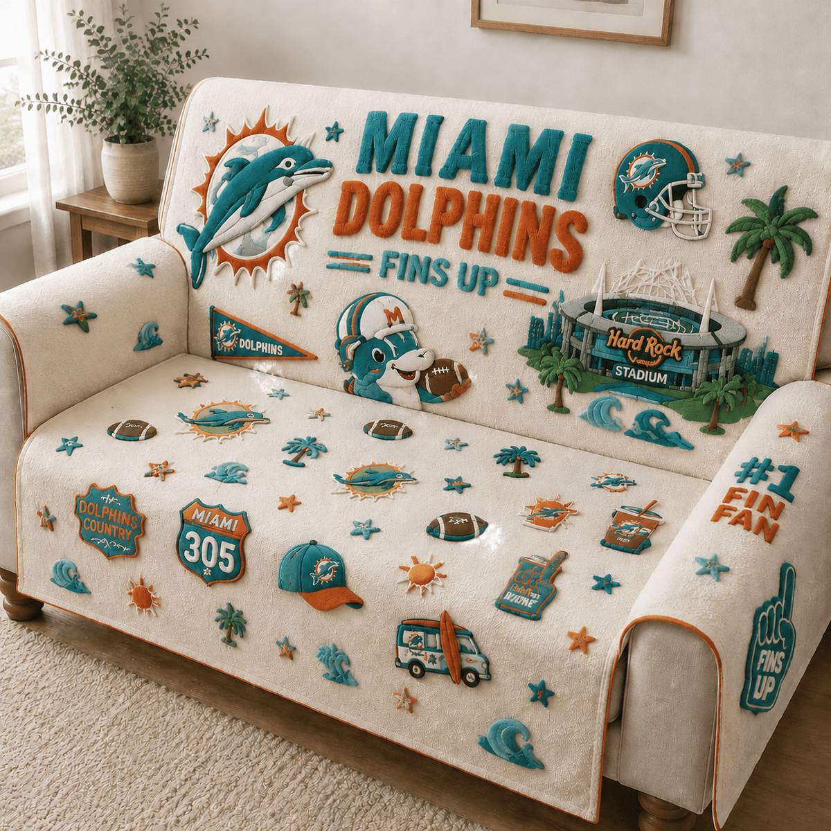 MDP Tufted Sofa Cover & Pillow Set DNBN