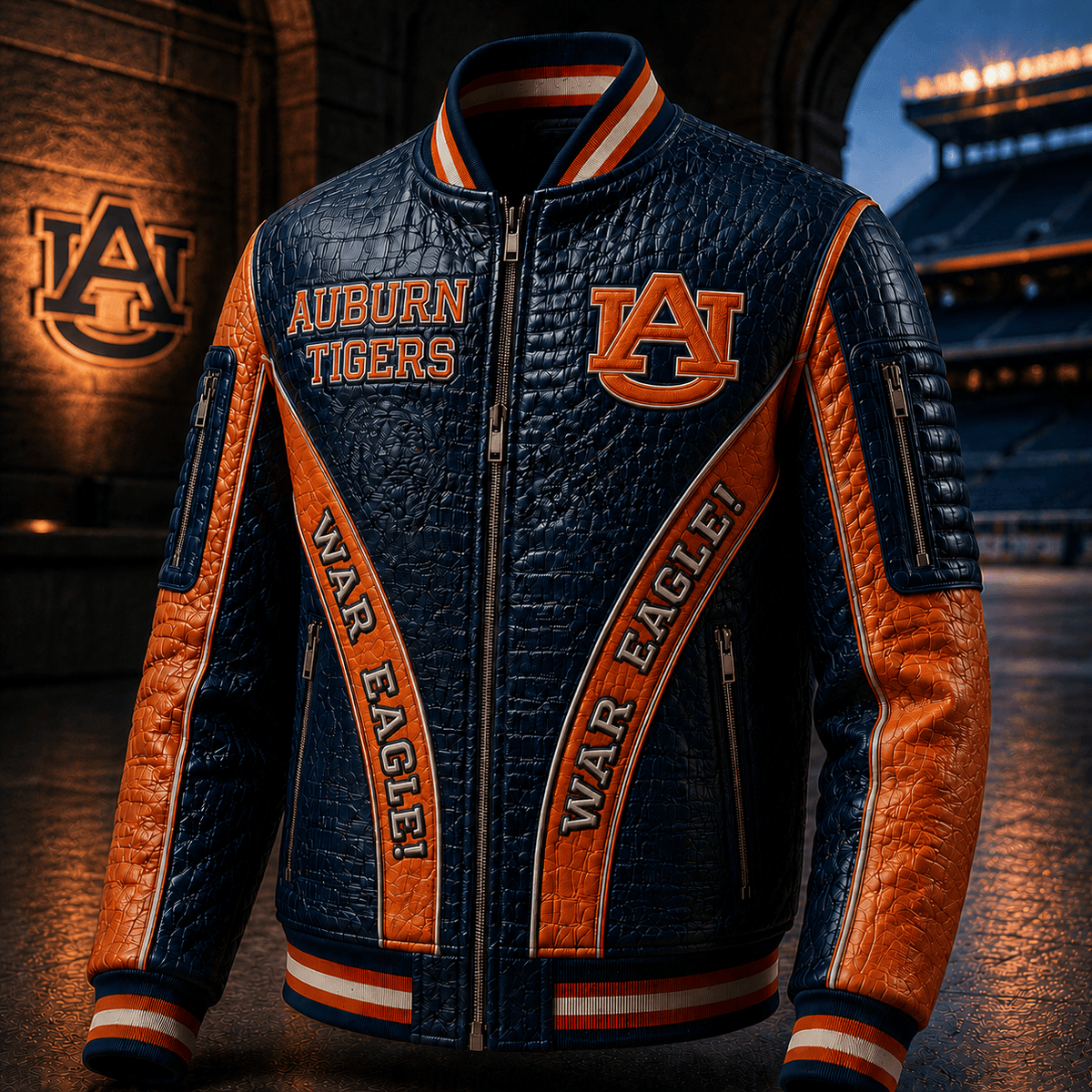 Premium ABTG Leather Zipper Jacket PVNA