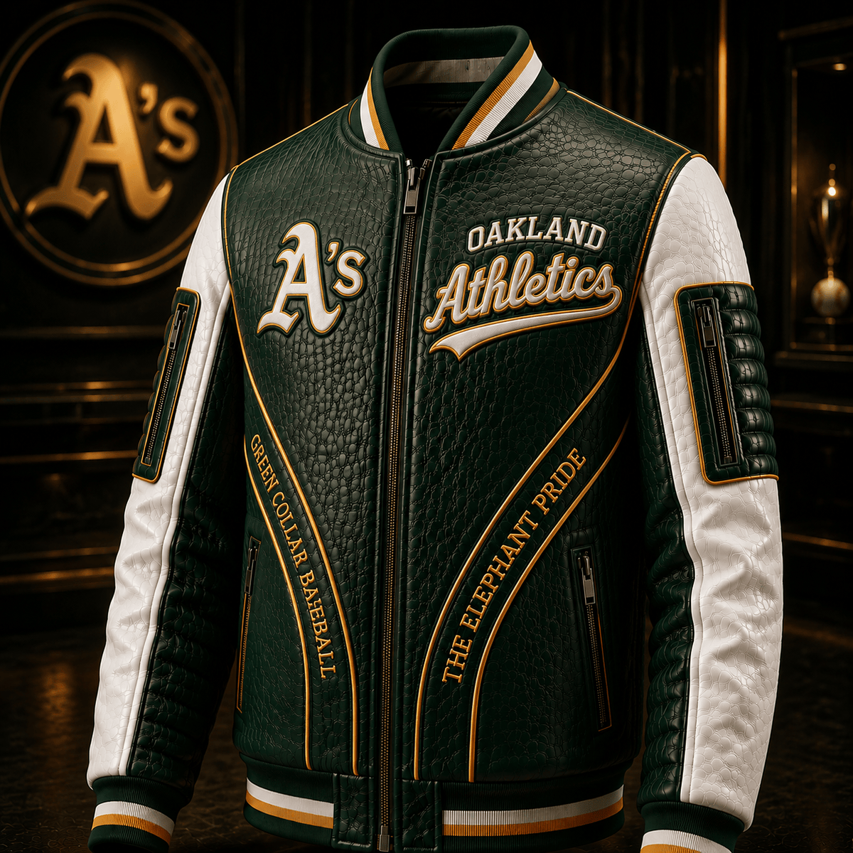 Premium OKAA Leather Zipper Jacket TTMH