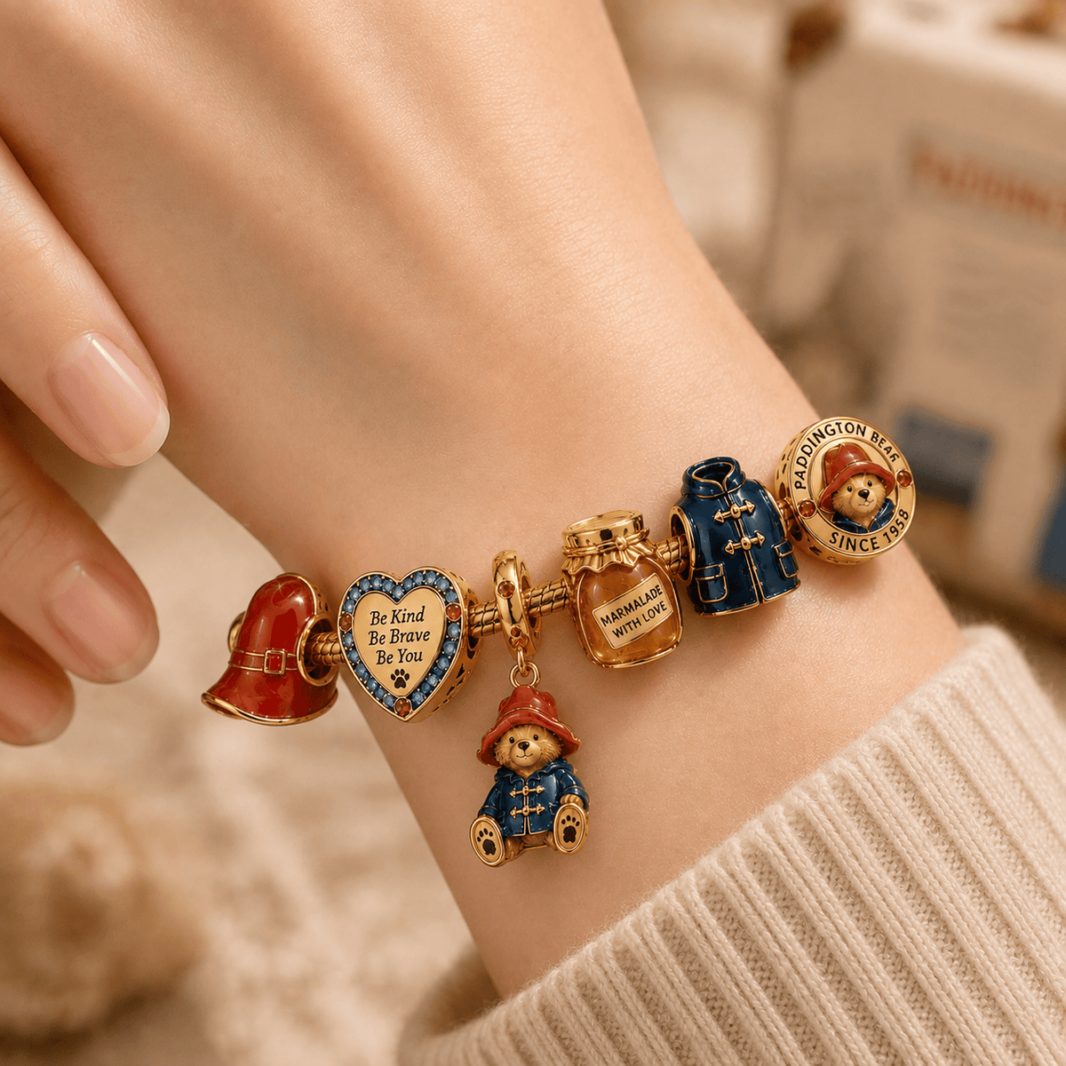 PDT Gold Charm Bracelet Set BMD