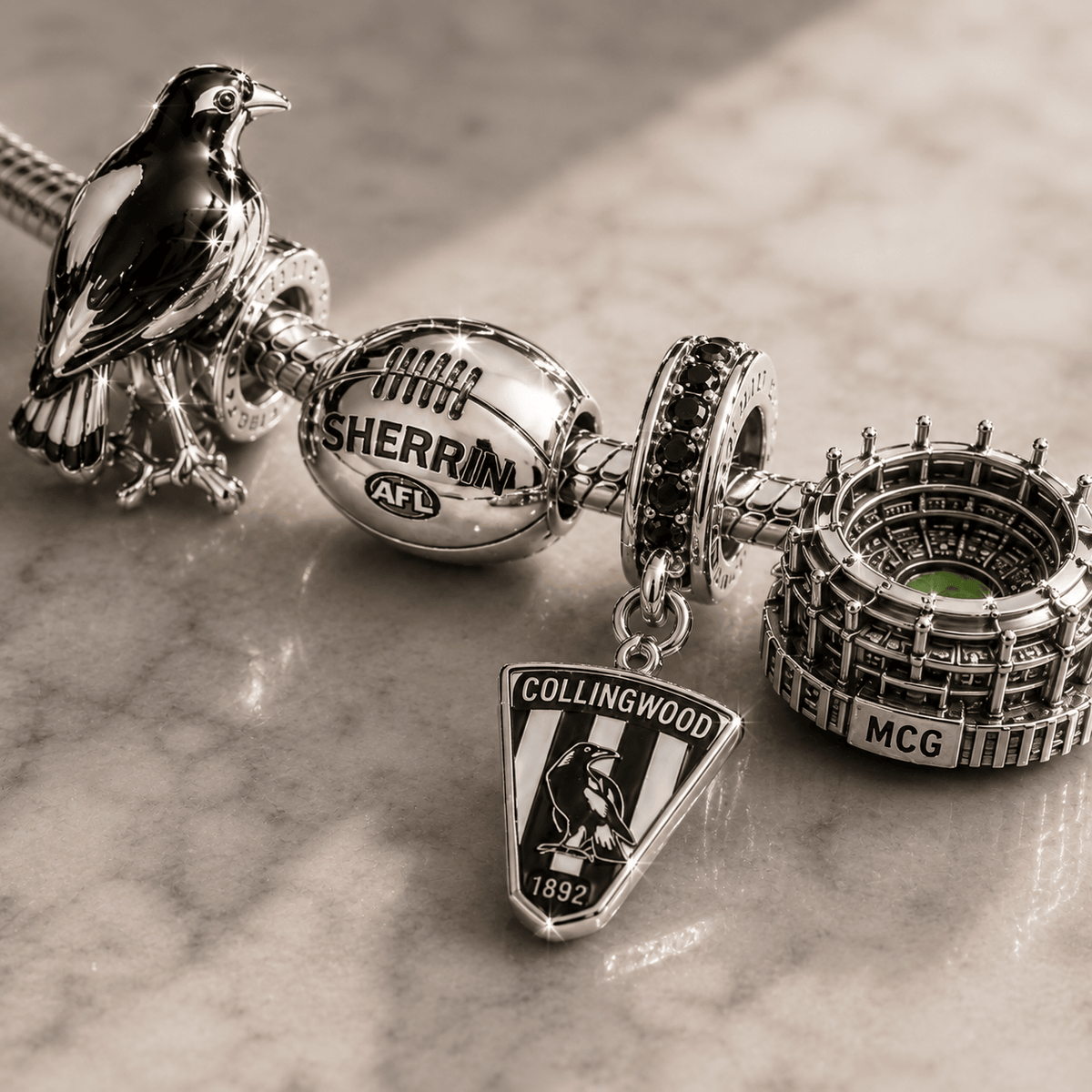 CMW Silver Charm Bracelet Set PNPA