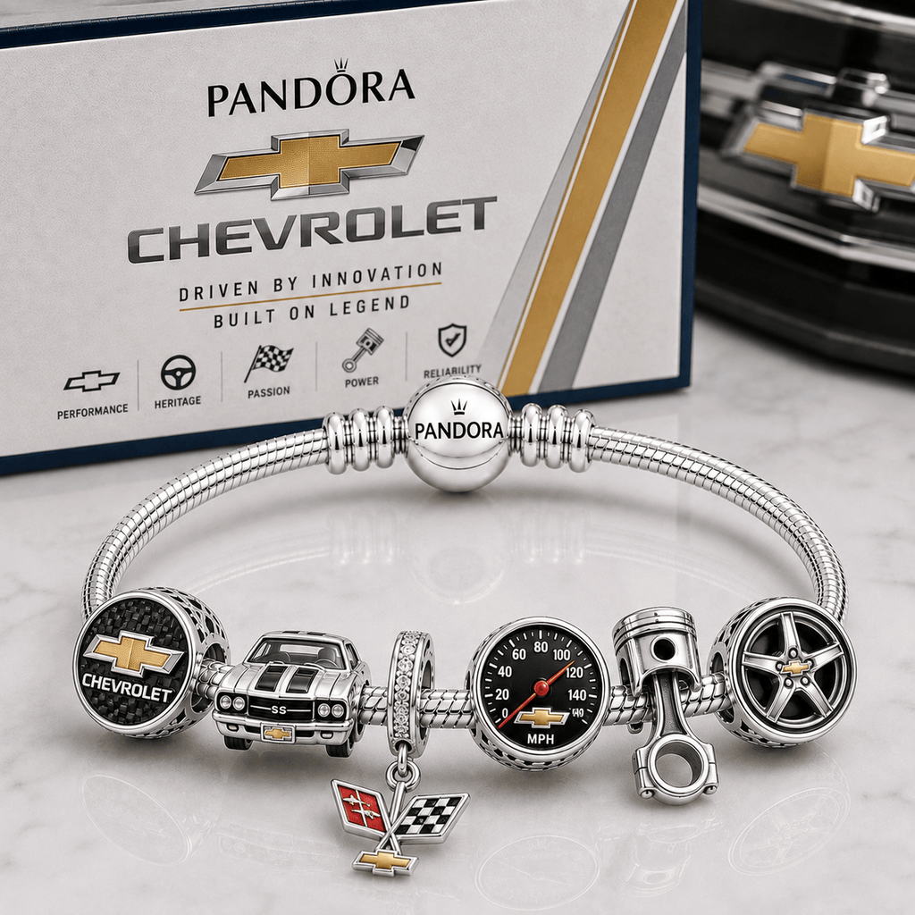CVL Silver Charm Bracelet Set BMD