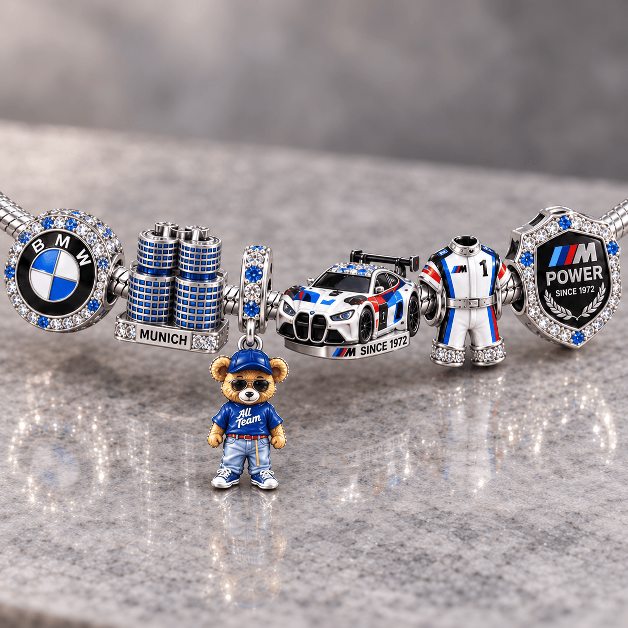 BW Silver Charm Bracelet Set NTVA
