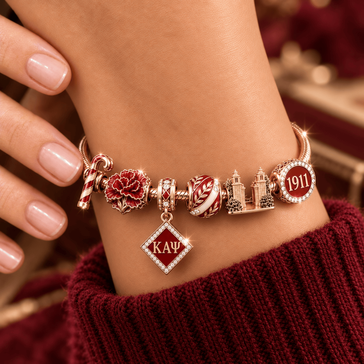 KPAP Gold Charm Bracelet Set NHVH