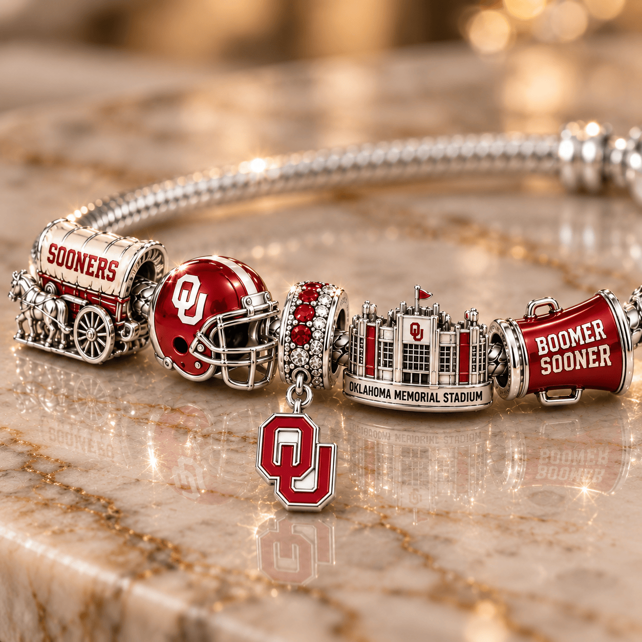 OSN Silver Charm Bracelet Set NTTB