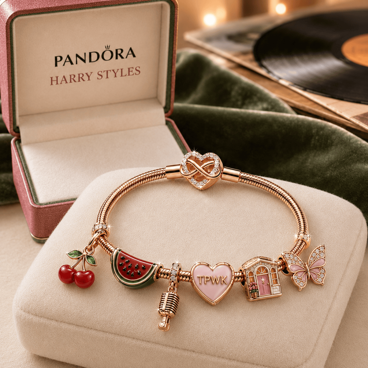 HSL Rose Gold Charm Bracelet Set TMH