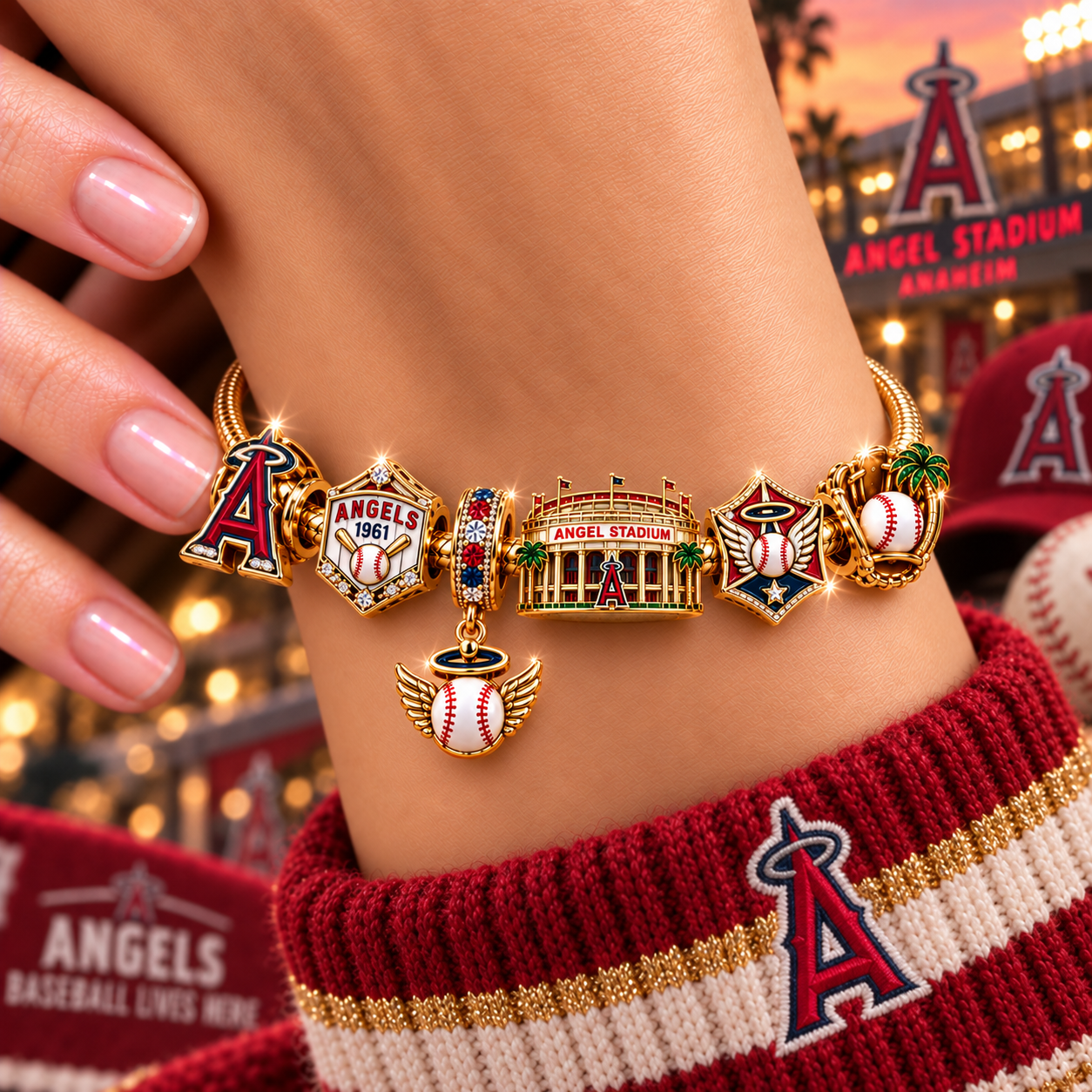 LAA Gold Charm Bracelet Set NHVH