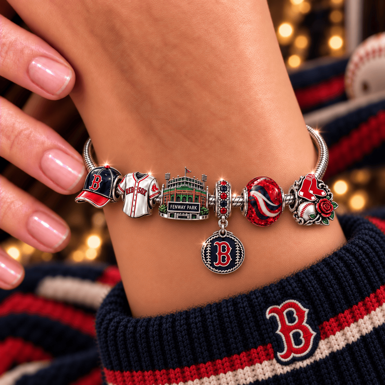 BRX Silver Charm Bracelet Set NHVH