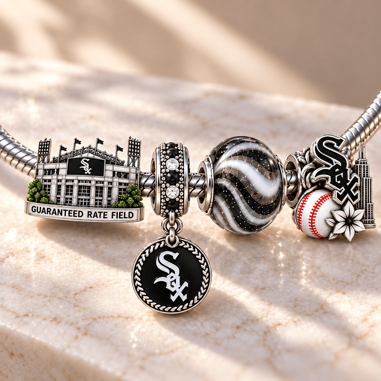 CWS Silver Charm Bracelet Set NHVH