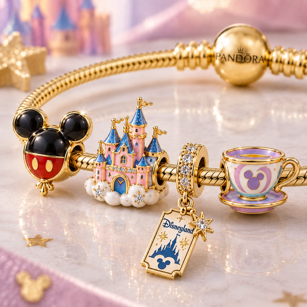 DNL Gold Charm Bracelet Set VTH