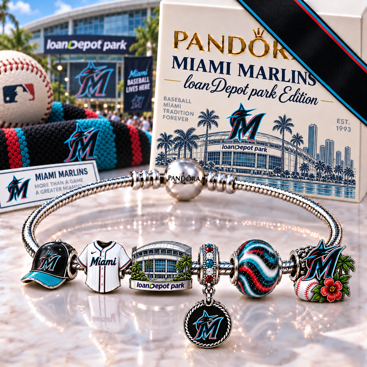 MMA Silver Charm Bracelet Set NHVH