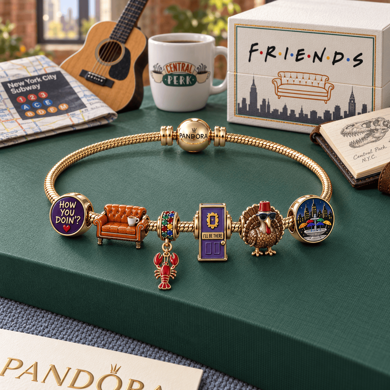 FRS Gold Charm Bracelet Set HQH