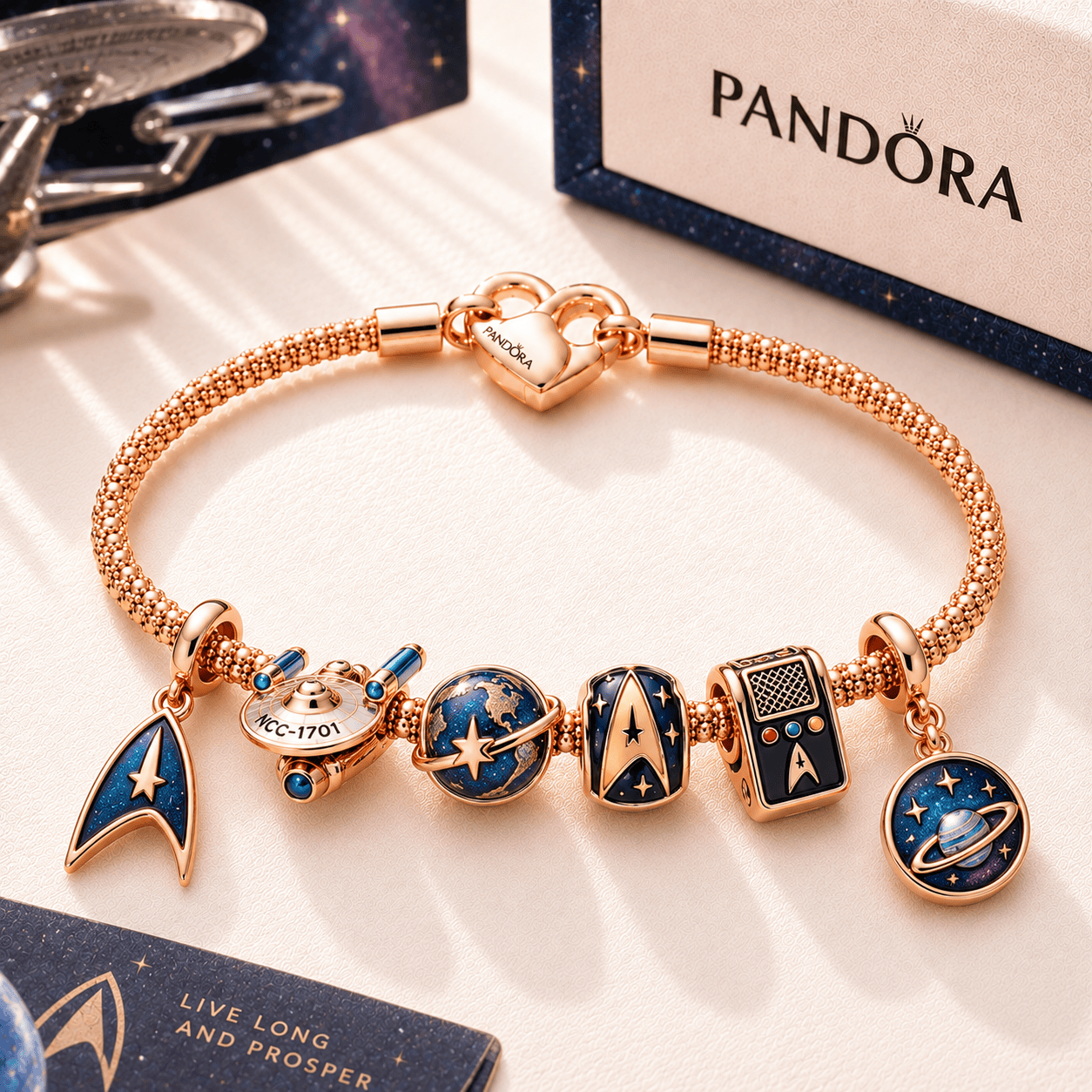 STK Rose Gold Charm Bracelet Set TTTT