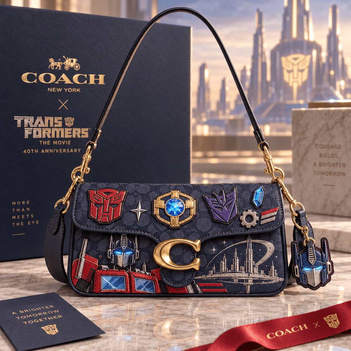 Premium TFR Coach Shoulder Cross With Charm NPL