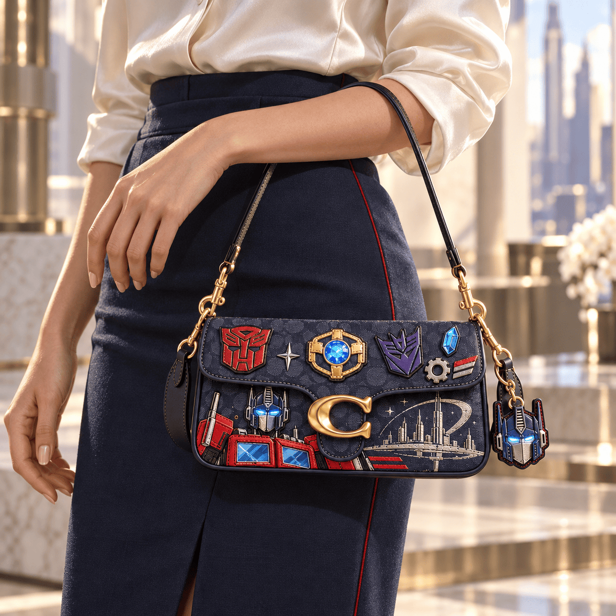 Premium TFR Coach Shoulder Cross With Charm NPL