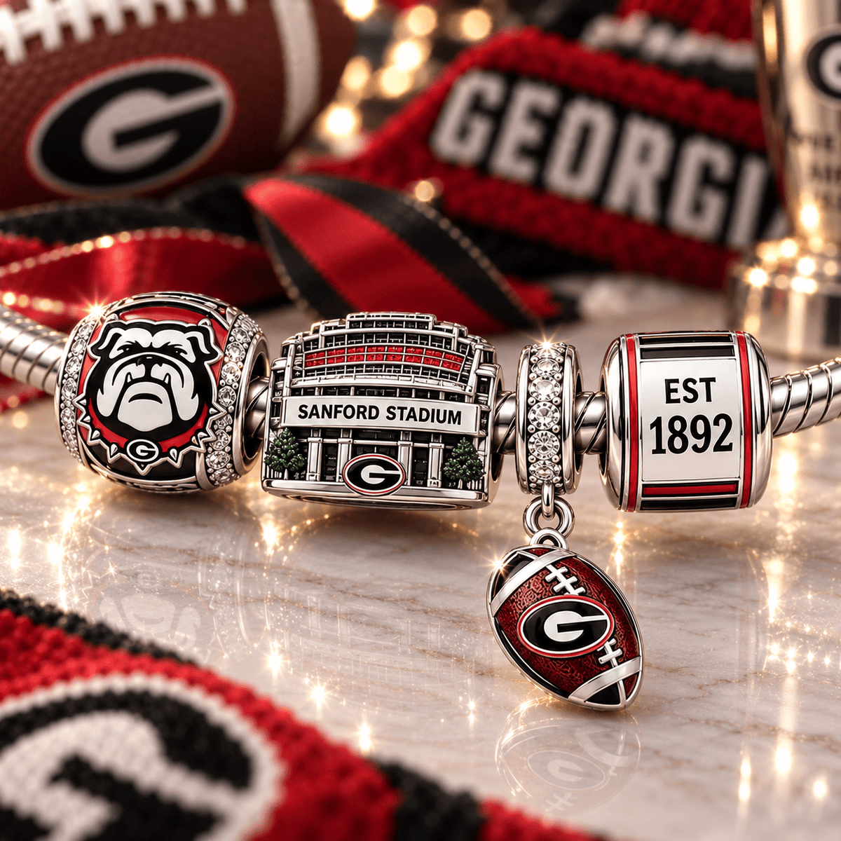 GGBD Silver Charm Bracelet Set VTH