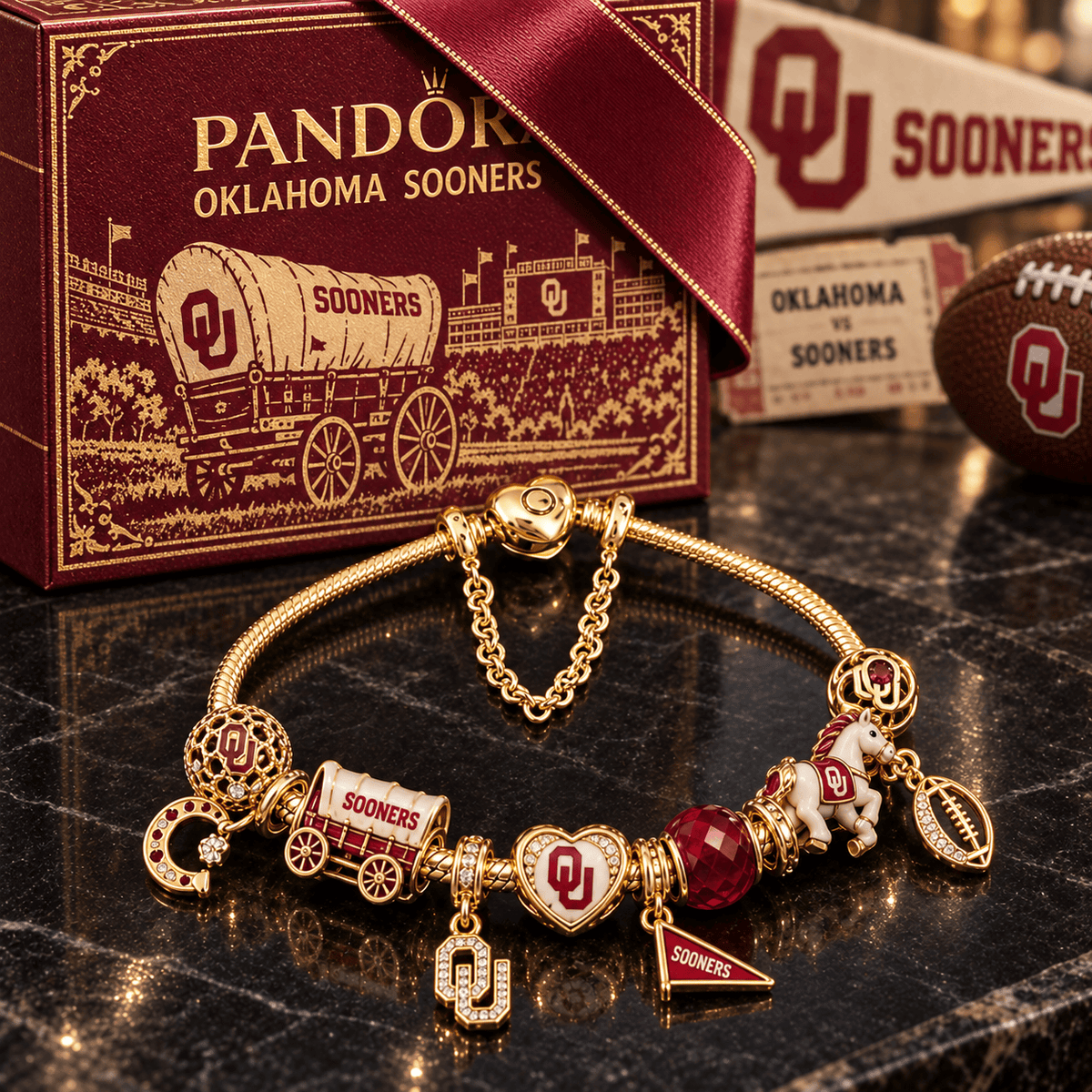 OSN Gold Charm Bracelet Set PTKL