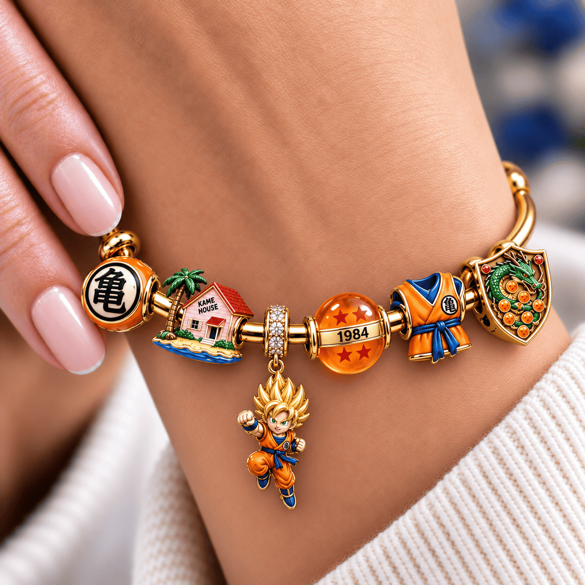 DRGB Silver Charm Bracelet Set NTVA