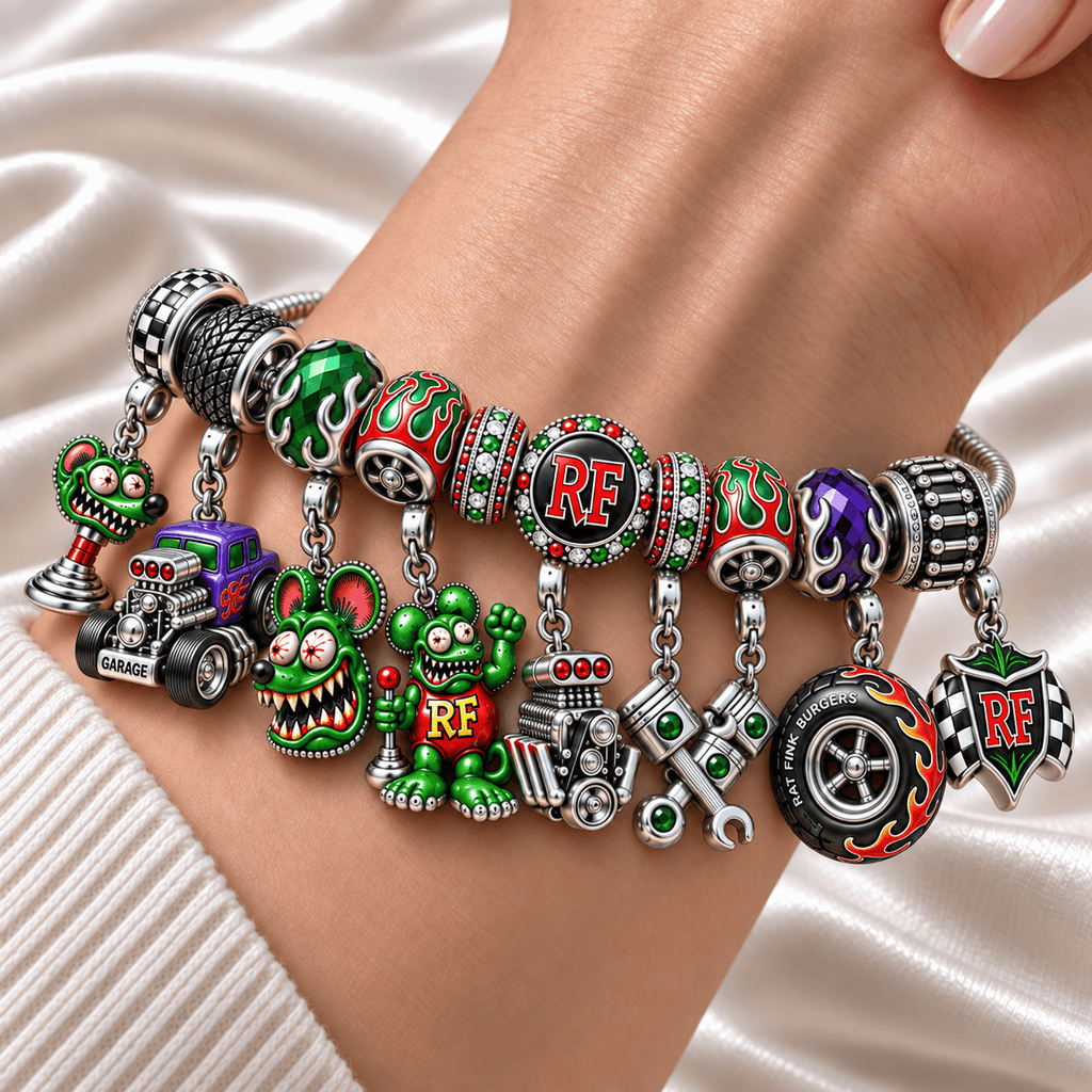 RFK Silver Charm Bracelet Set NTTB