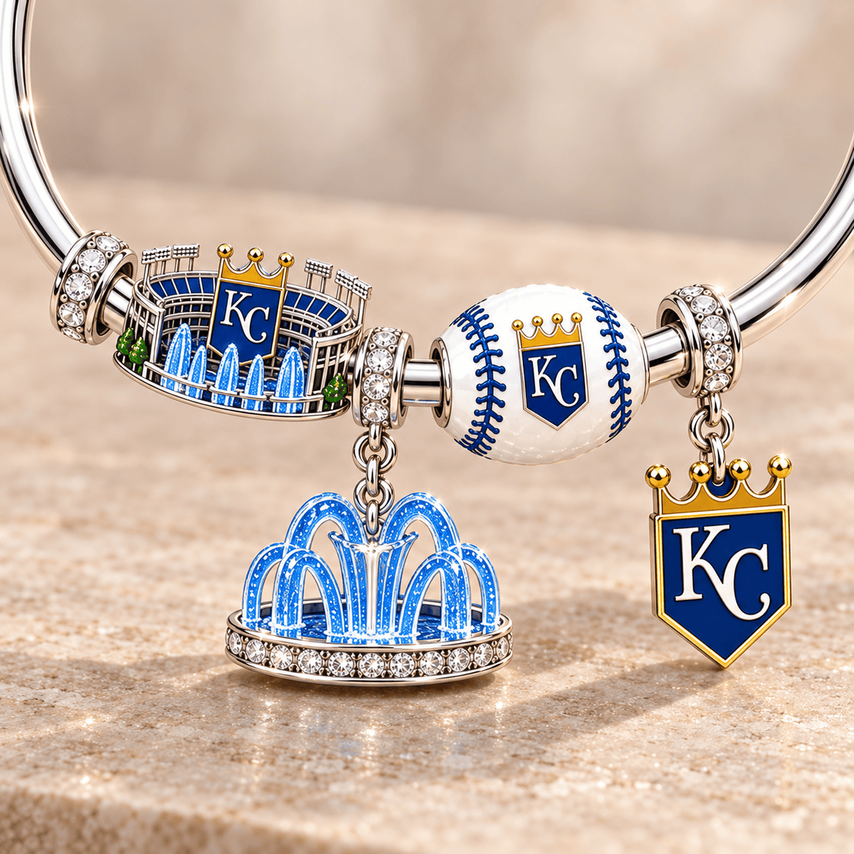 KCR Silver Charm Bracelet Set TMH