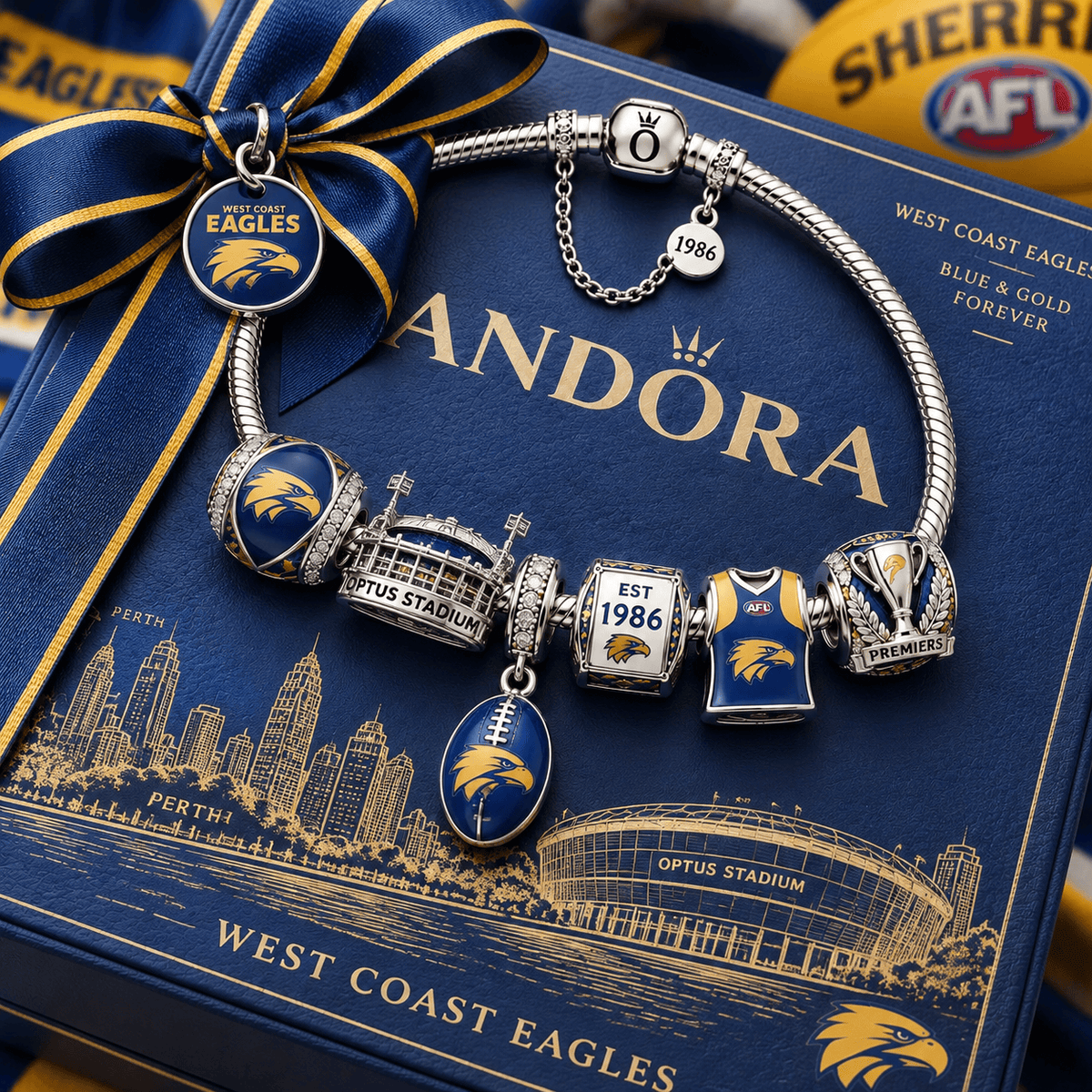WCE Silver Charm Bracelet Set PTT
