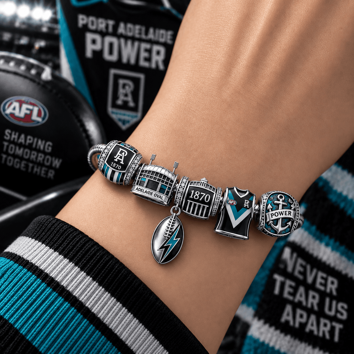 PADP Silver Charm Bracelet Set PTT