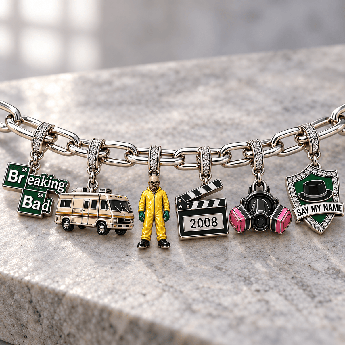 BRB Silver Charm Bracelet Set NTVA
