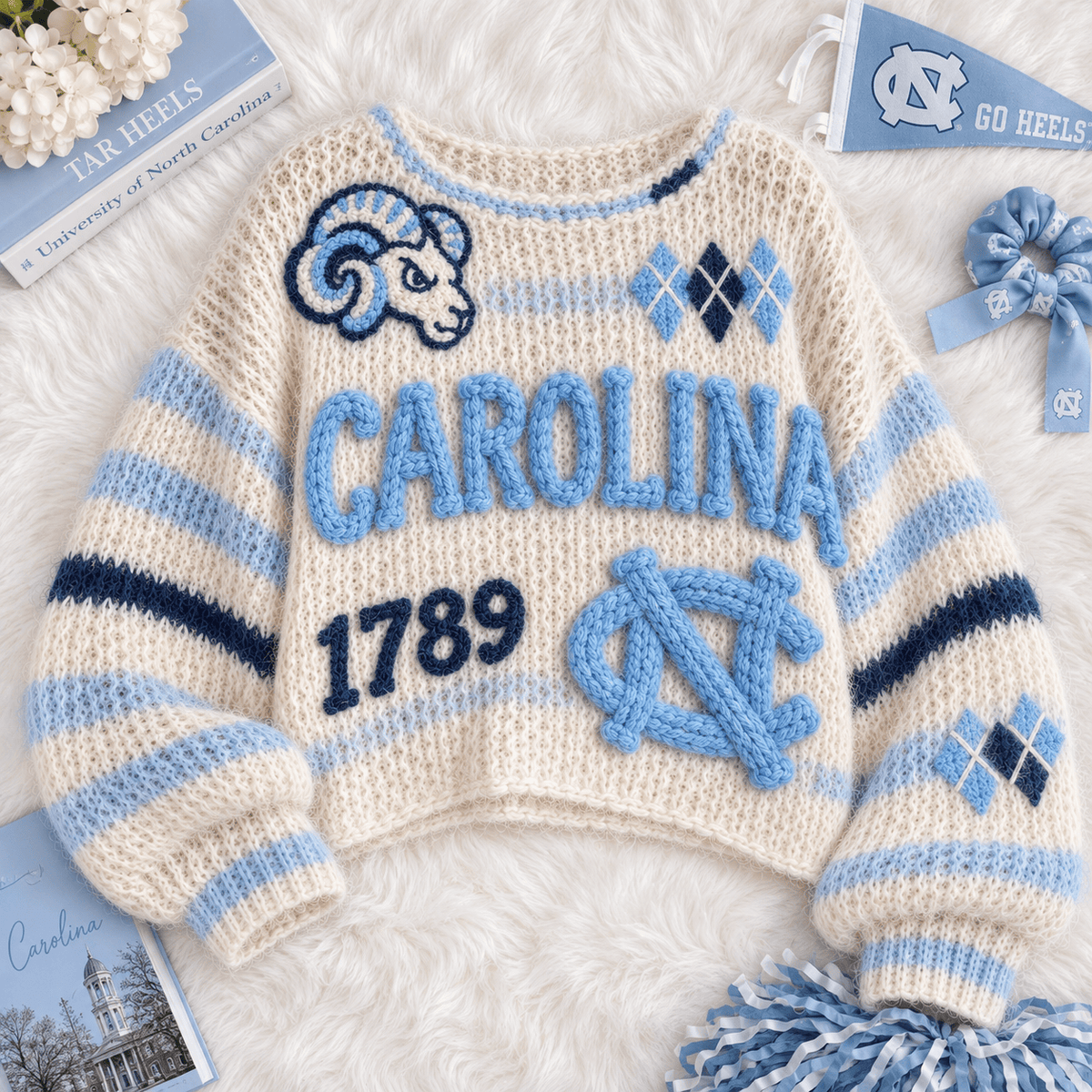 UNC Women’s Open-Knit Sweater HTTT
