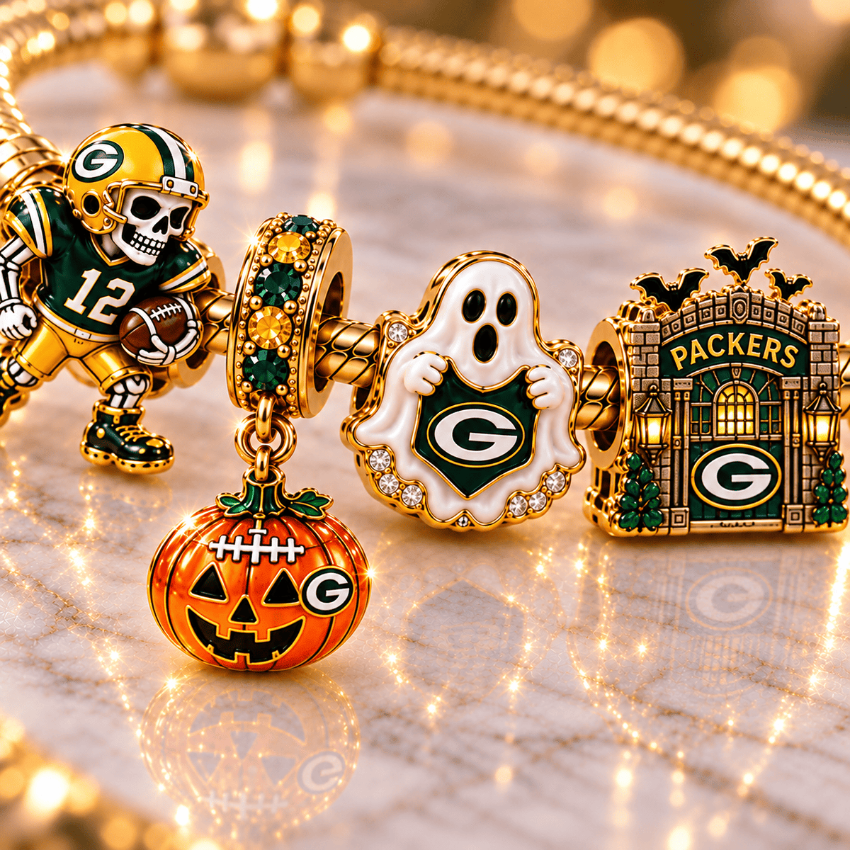 GBP Gold Charm Bracelet Set NHVH